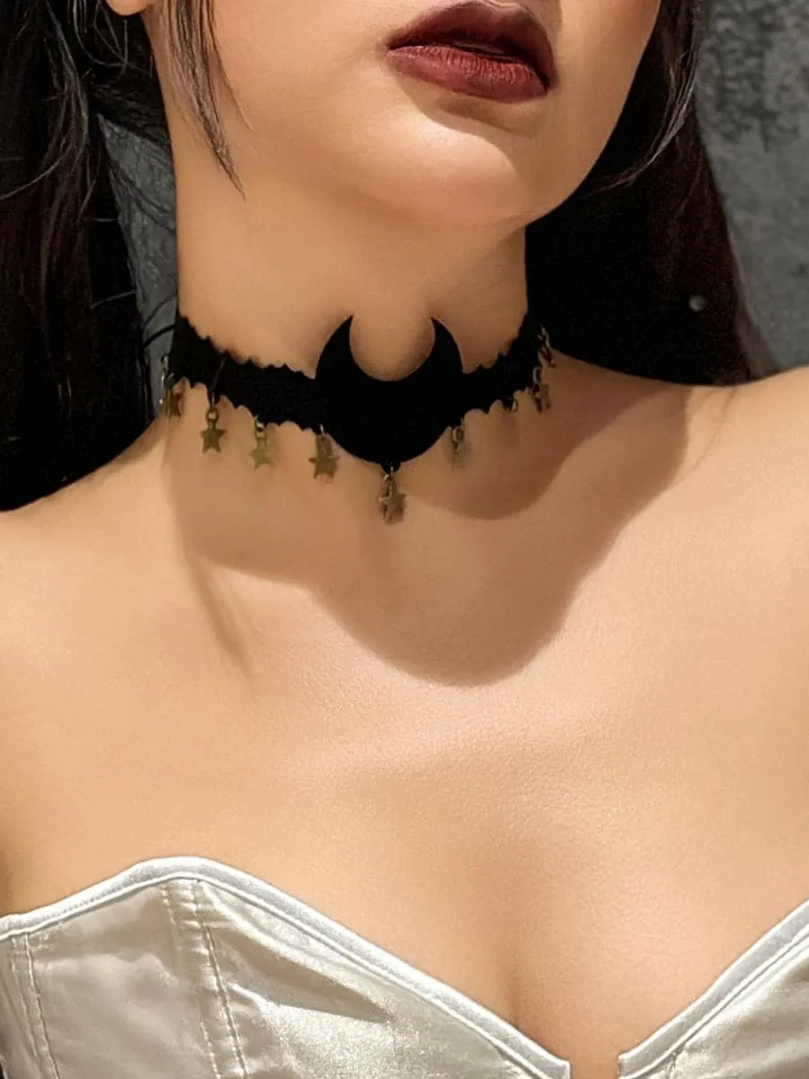 Star Tassel Lace Up Choker MSE00162