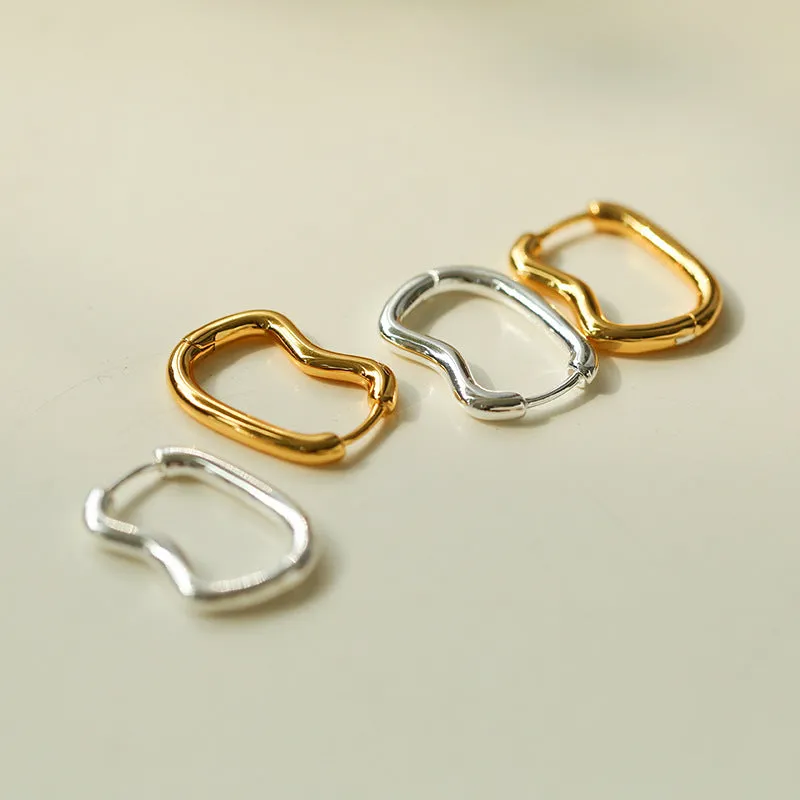 Sterling Silver Geometric Minimalist Earring