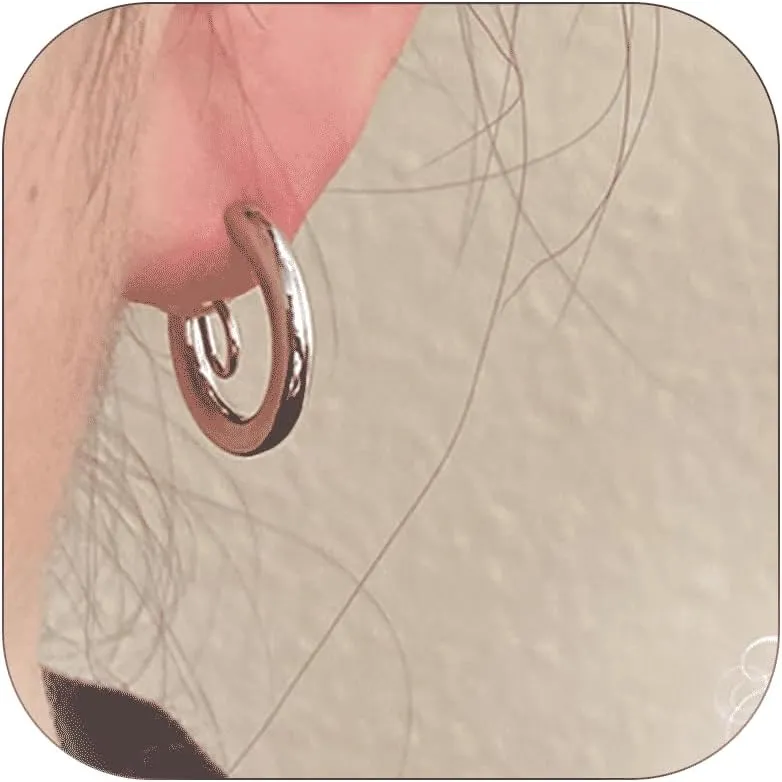 Stocking Stuffers Holiday Outfits for Women 2024 Clip On Earrings Non Piercing Earrings for Women Clip On Hoop Earrings Gold Chunky Earrings Minimalist Jewelry Gifts Sliver