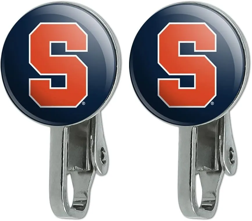 Syracuse University Logo Novelty Clip-On Stud Earrings