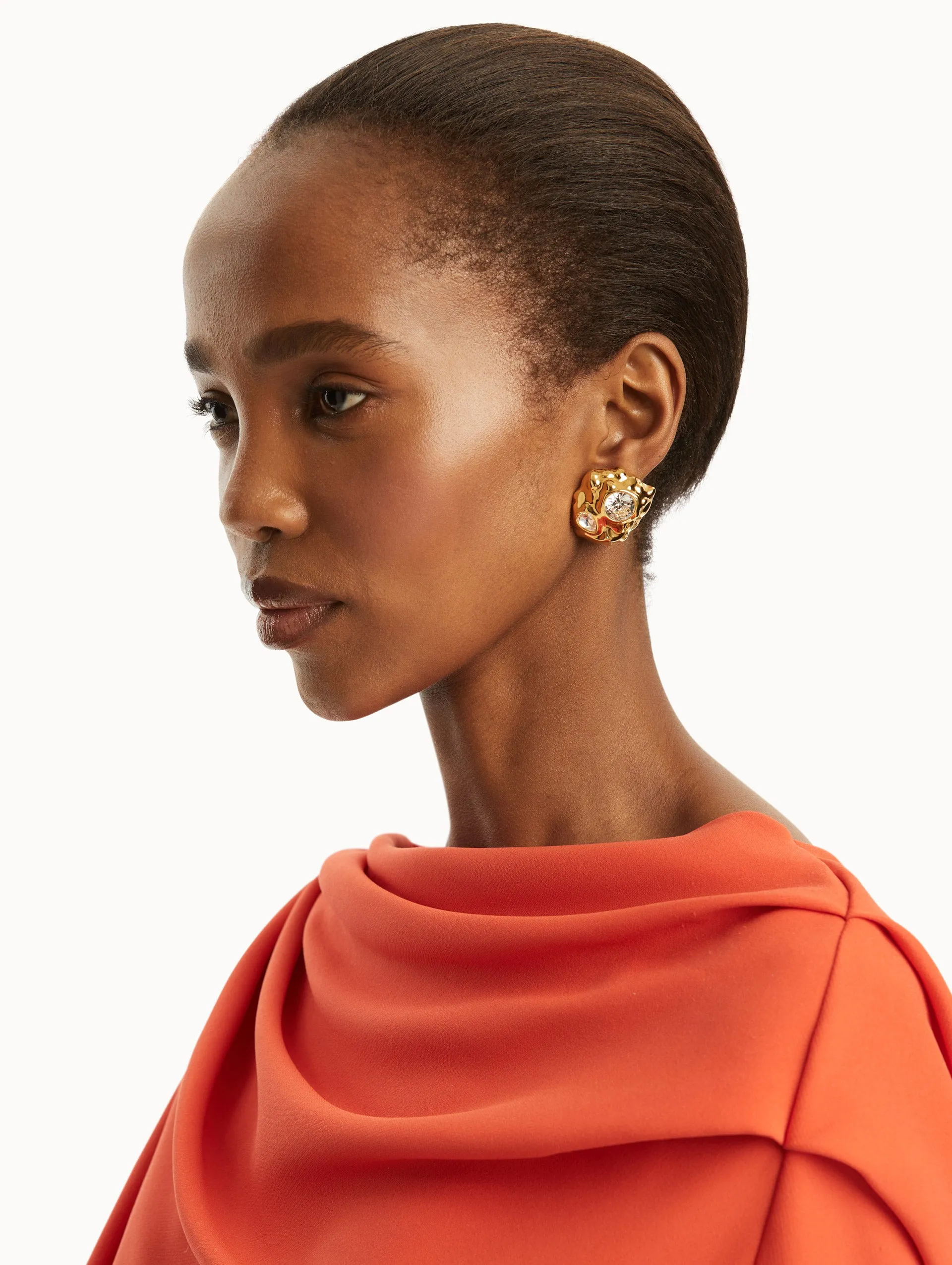 Textured Metal Clip-On Earrings