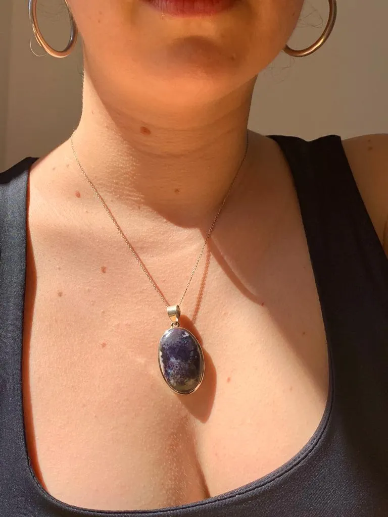 Tiffany Stone Naevia Pendant - XLong Oval A