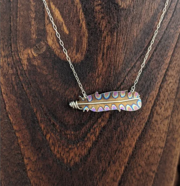 Titanium Feather Pendant