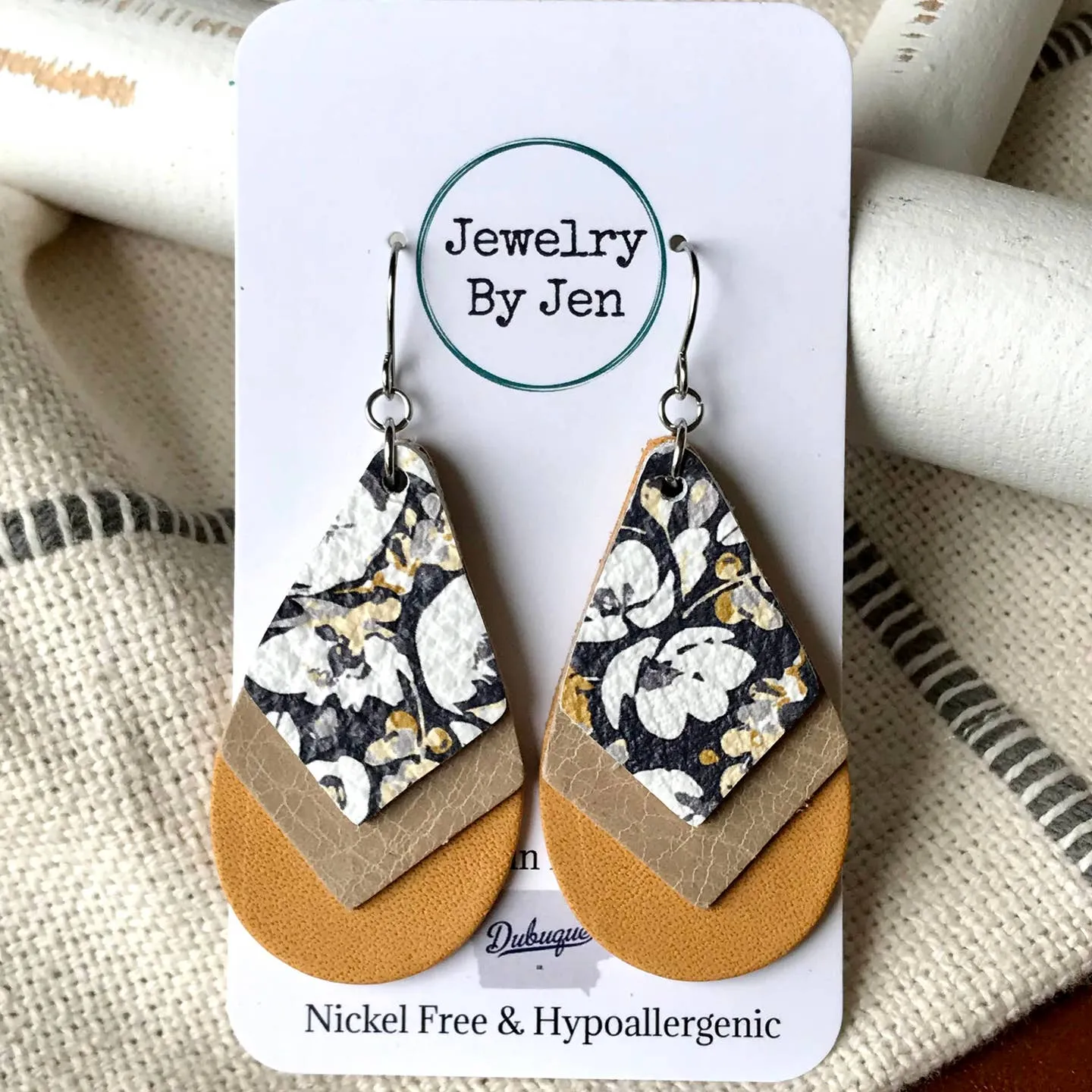 Triple Stacked Teardrop Earring