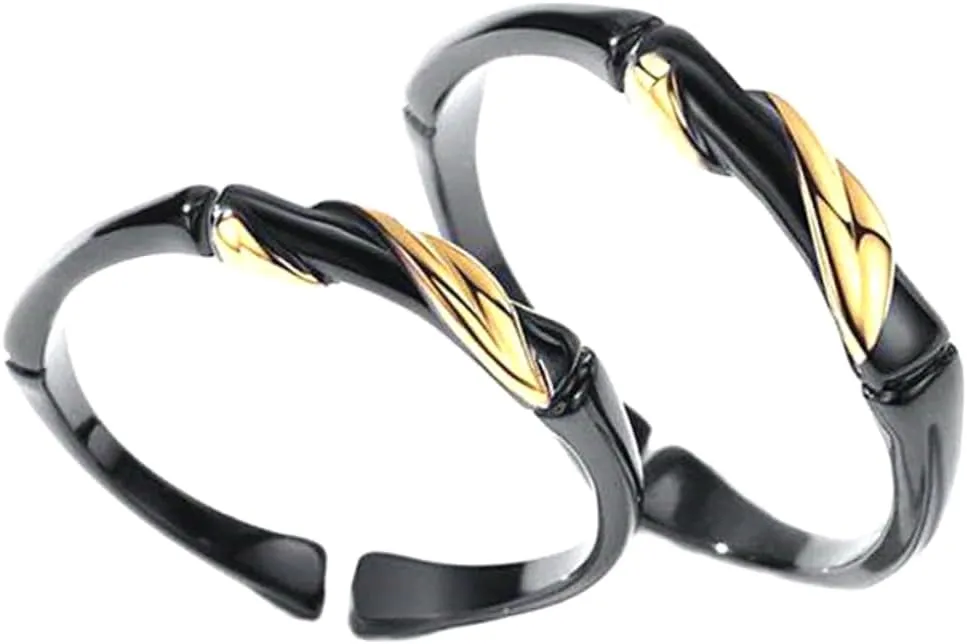 Unique Open Design Ring Sapphire Couples Ring Set Decorative Finger for Couples