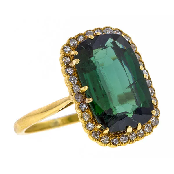 Victorian Tourmaline & Diamond Ring