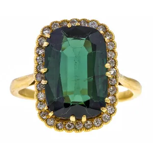 Victorian Tourmaline & Diamond Ring