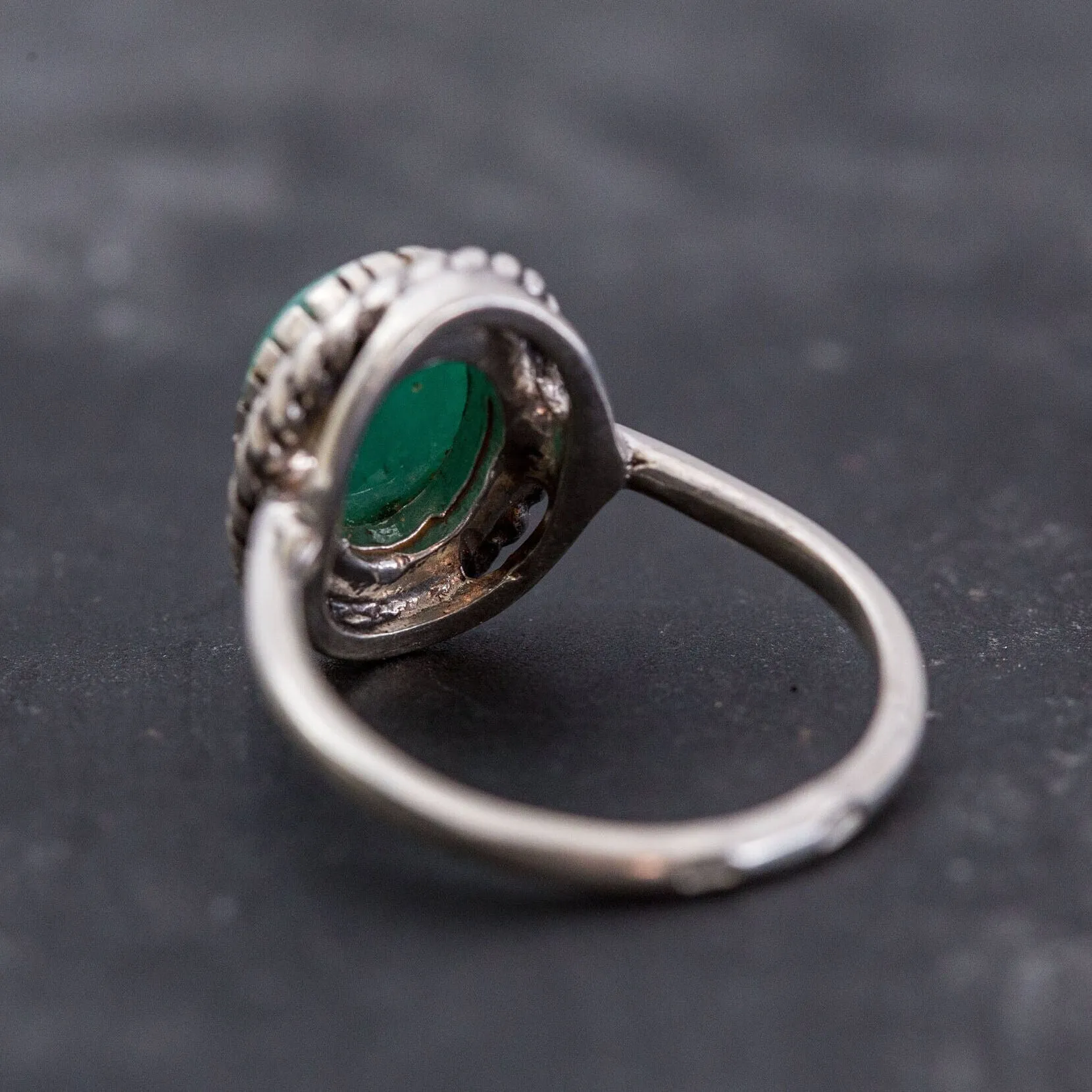 Vintage Emerald Ring - Green Emerald Ring - Genuine Emerald Ring