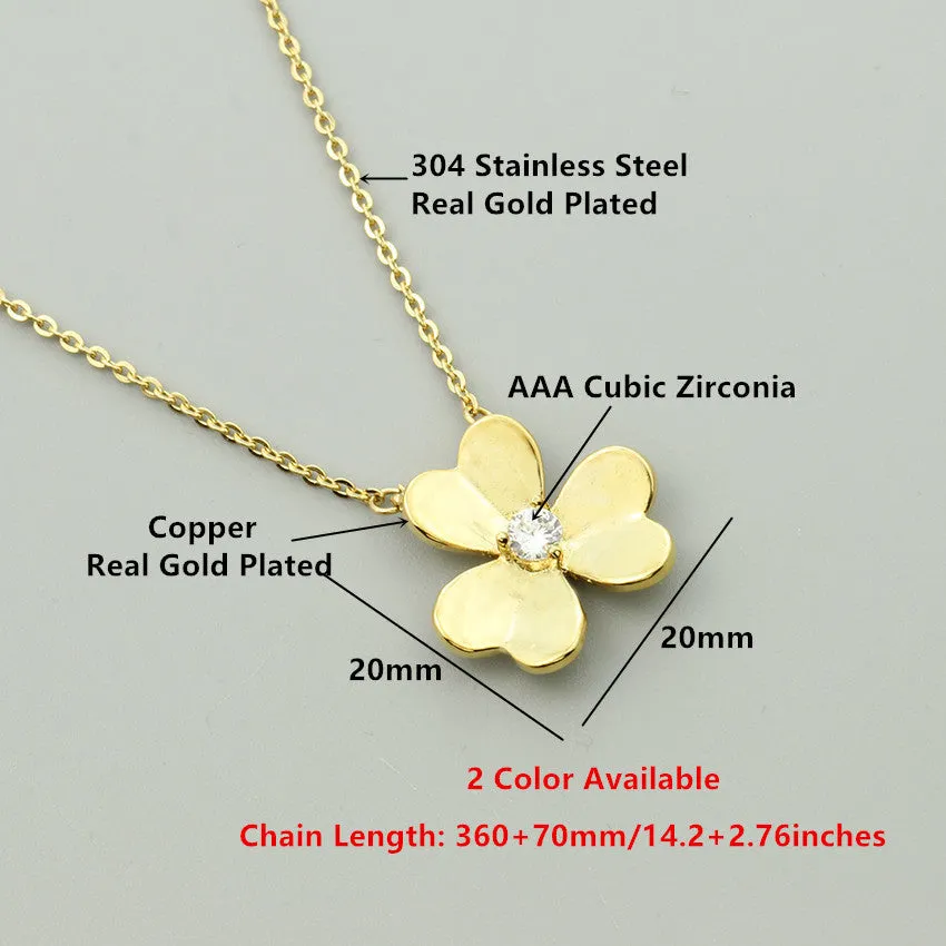 Vintage Good Luck Flower Statement Necklace
