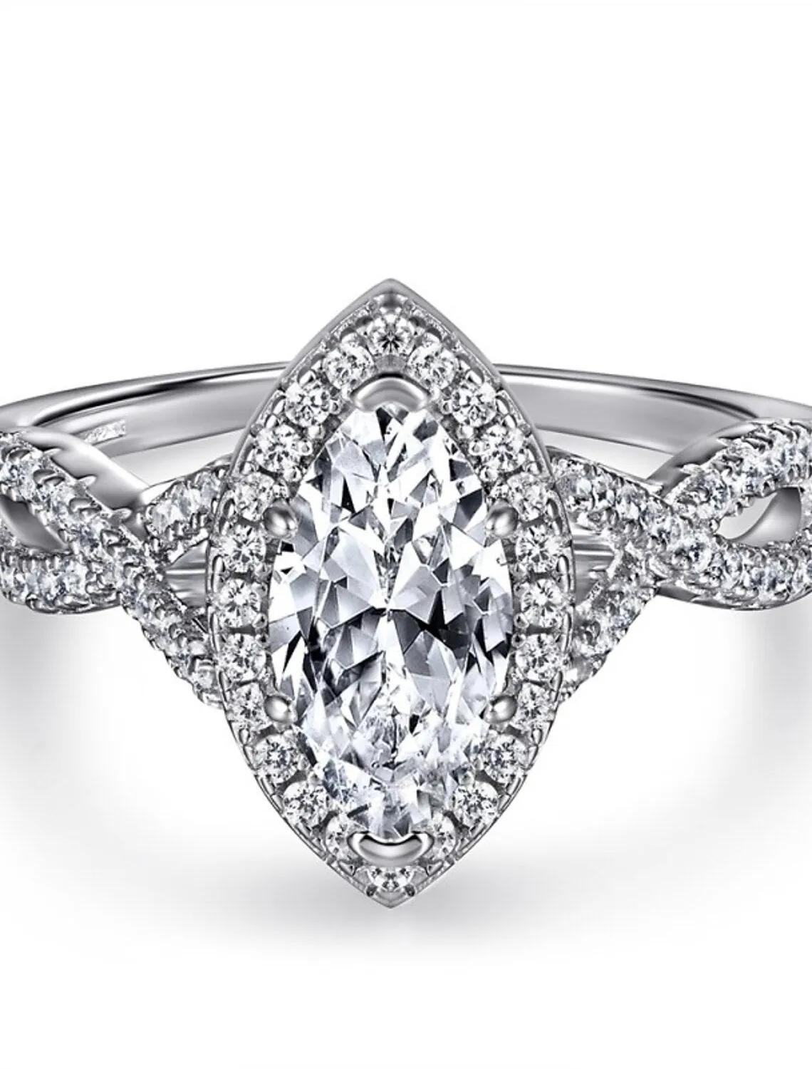 Wedding Ring Wedding Classic Silver S925 Sterling Silver Precious Stylish Simple