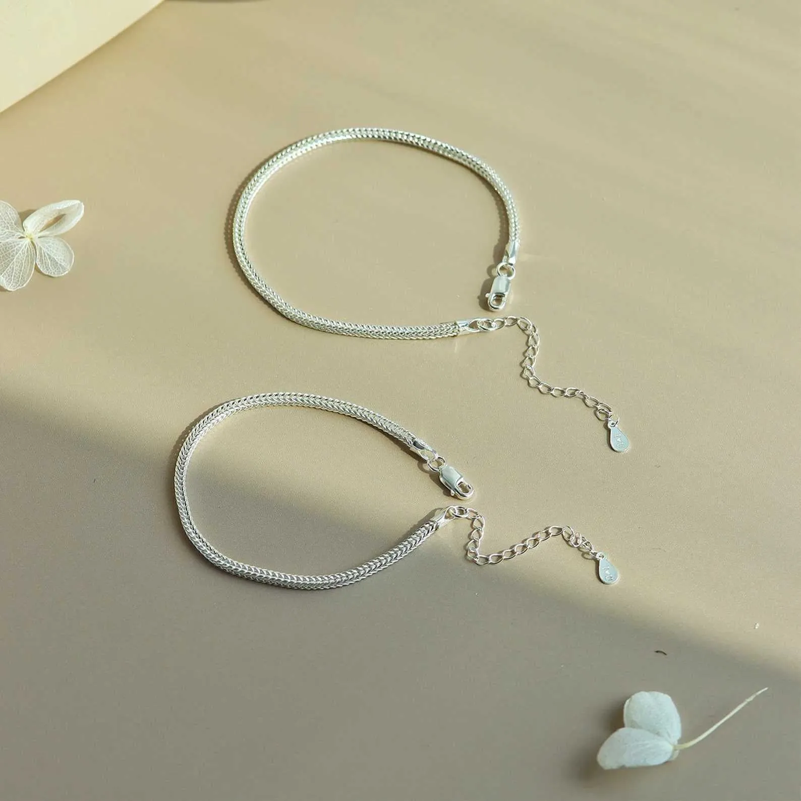 Wishingtone Silver Couples Bracelets