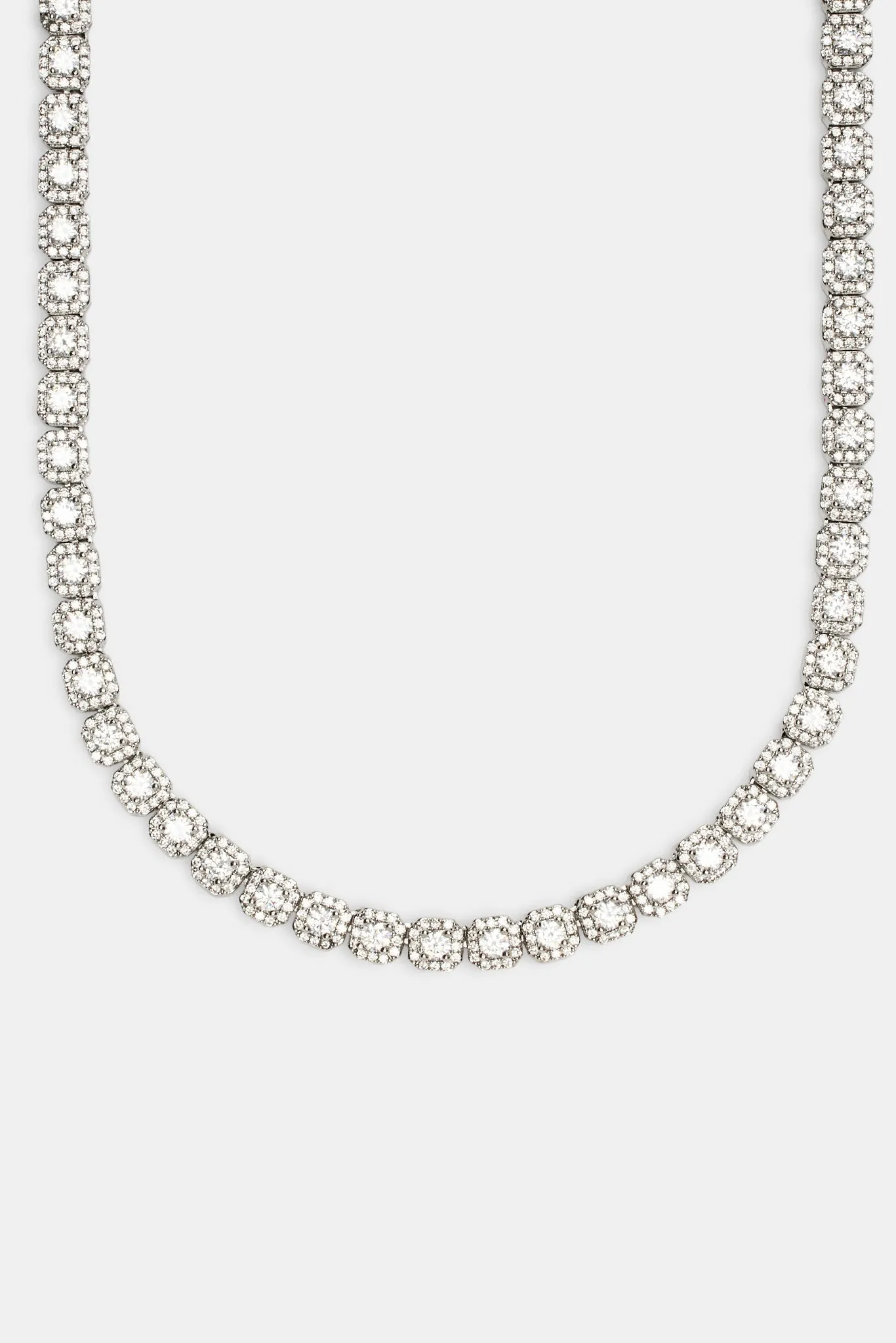 Womens 7mm Clustered Tennis Chain