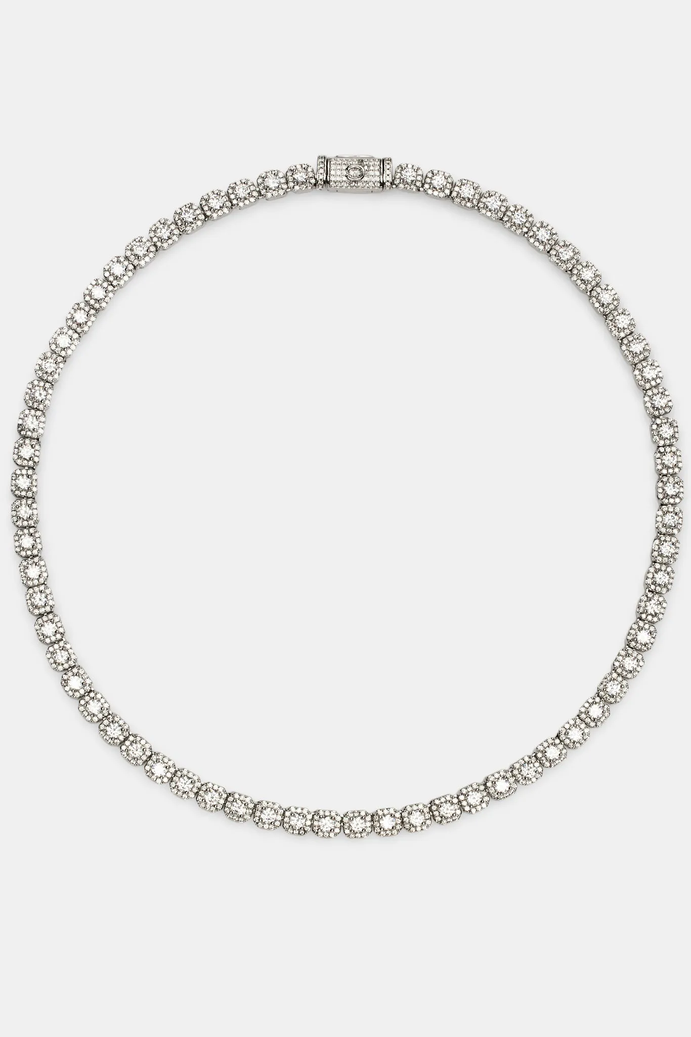 Womens 7mm Clustered Tennis Chain