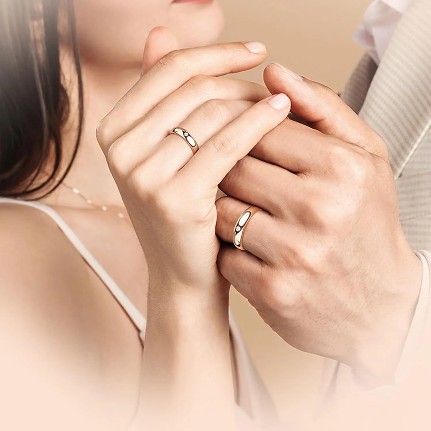 WSX Diamond Matching Couples Rings for for Him and Her Sterling Silver/10K/14K/18K Wedding Promise Rings, Free Engrave