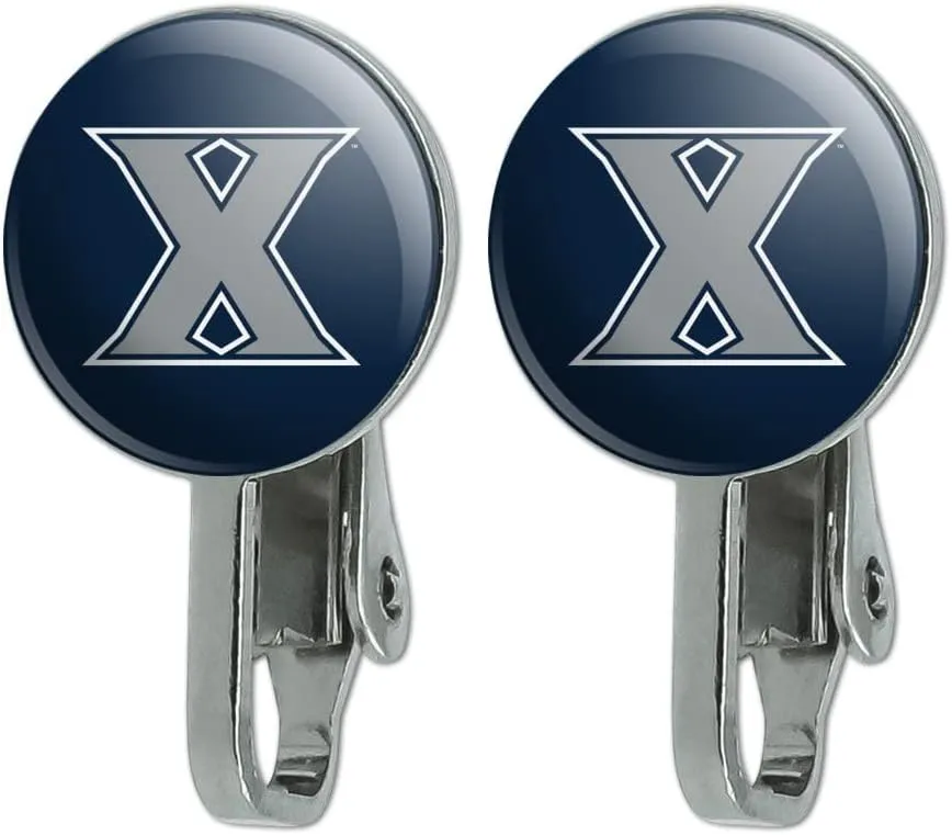 Xavier University Logo Novelty Clip-On Stud Earrings