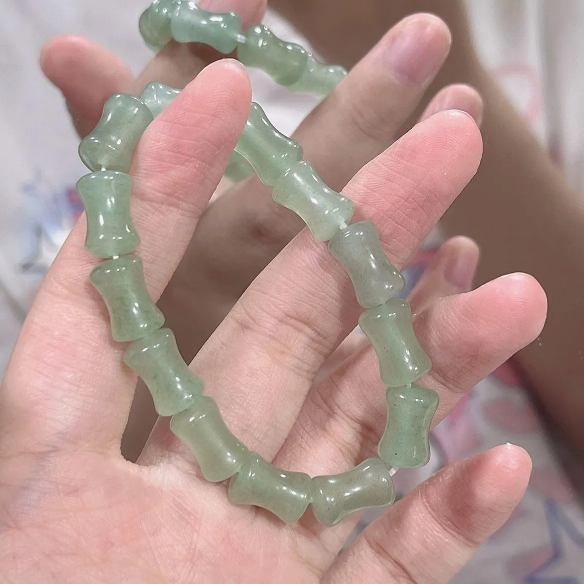 ZMANYIJEW Natural Jade Bamboo Beaded Bracelet New Chinese Style Jade Bracelet for Women Exquisite Lucky Hotan Jade Bracelet Jewelry
